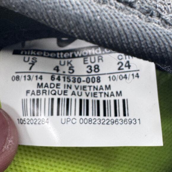 Nike Free 1.0 Cross Bionic Training Shoes Women 7 Black Green Low Top 641530-008 - Picture 10 of 10